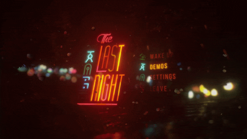 The Last Night GIF from 2022 main menu